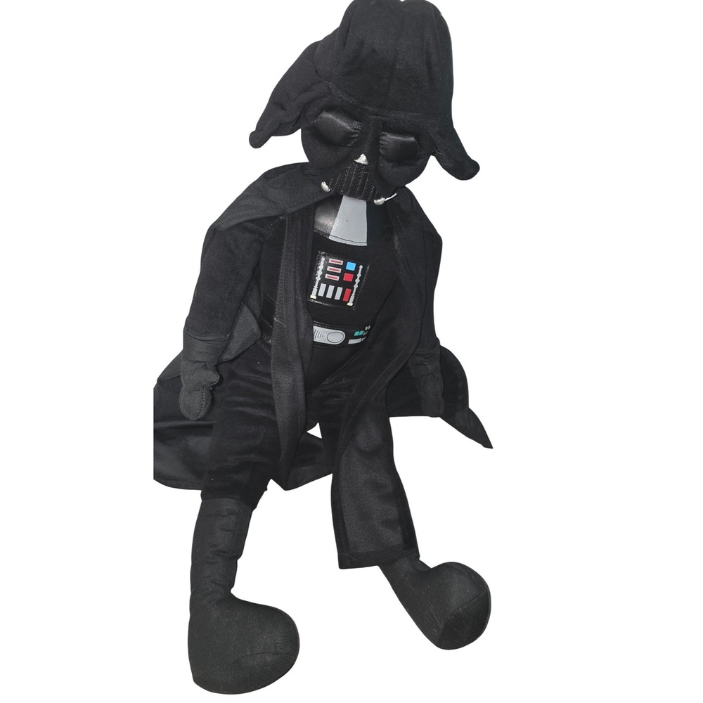 Star Wars Darth Vader Plush Stuffed Toy Figure Black Cape Floppy 18 Inch